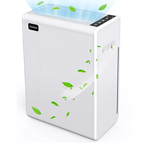 Air Purifiers for Home Large Room up to 1740ft², H13 HEPA Air Filter for Pets Hair Dander Smoke Pollen Dust, Ozone Free, Portable Air Purifiers for Bedroom Office Living Room, E-300L, White