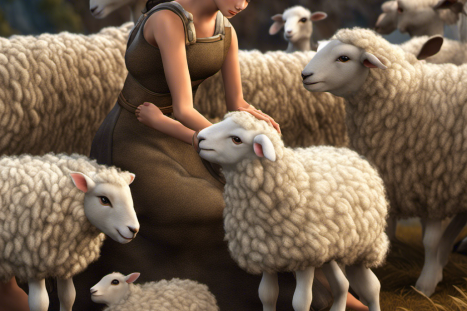 An image depicting a player in Ark skillfully using shears to collect soft wool from a docile sheep or gently brushing a friendly pet to obtain their luxurious fur