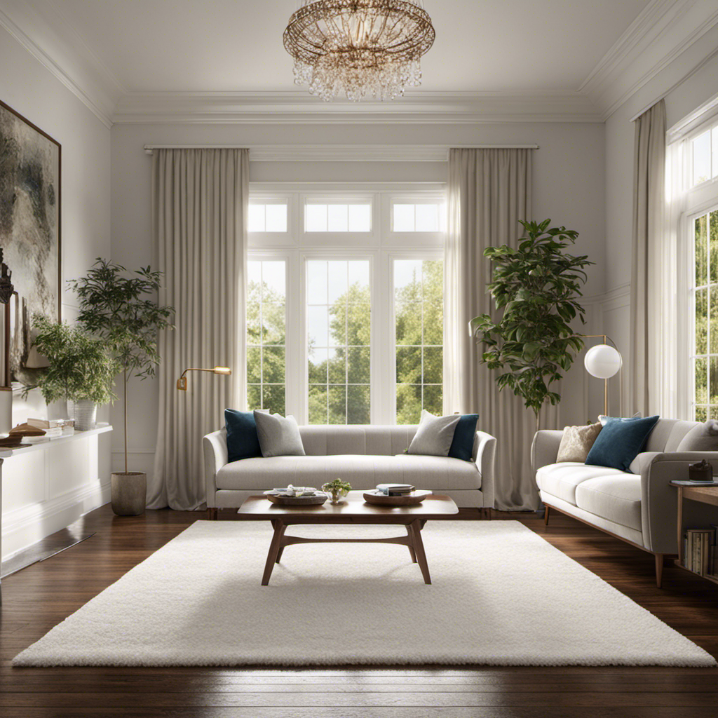 An image capturing a serene living room with gleaming hardwood floors