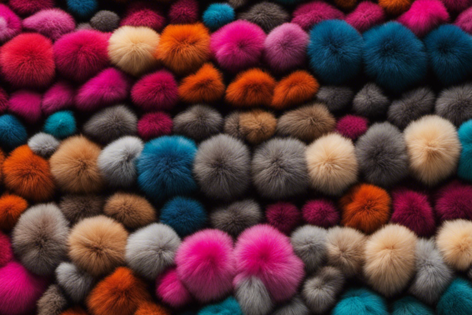 An image showcasing a close-up of a car's carpet, covered in various pet hairs of different colors and lengths