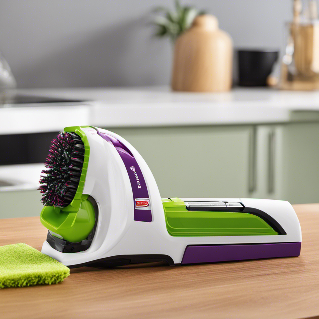 An image showcasing the step-by-step process of cleaning the Bissell Pet Hair Eraser Handheld