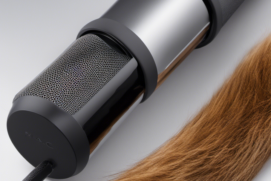 An image of a sleek Mac Pro with pet hair meticulously being removed using a lint roller, revealing a pristine surface