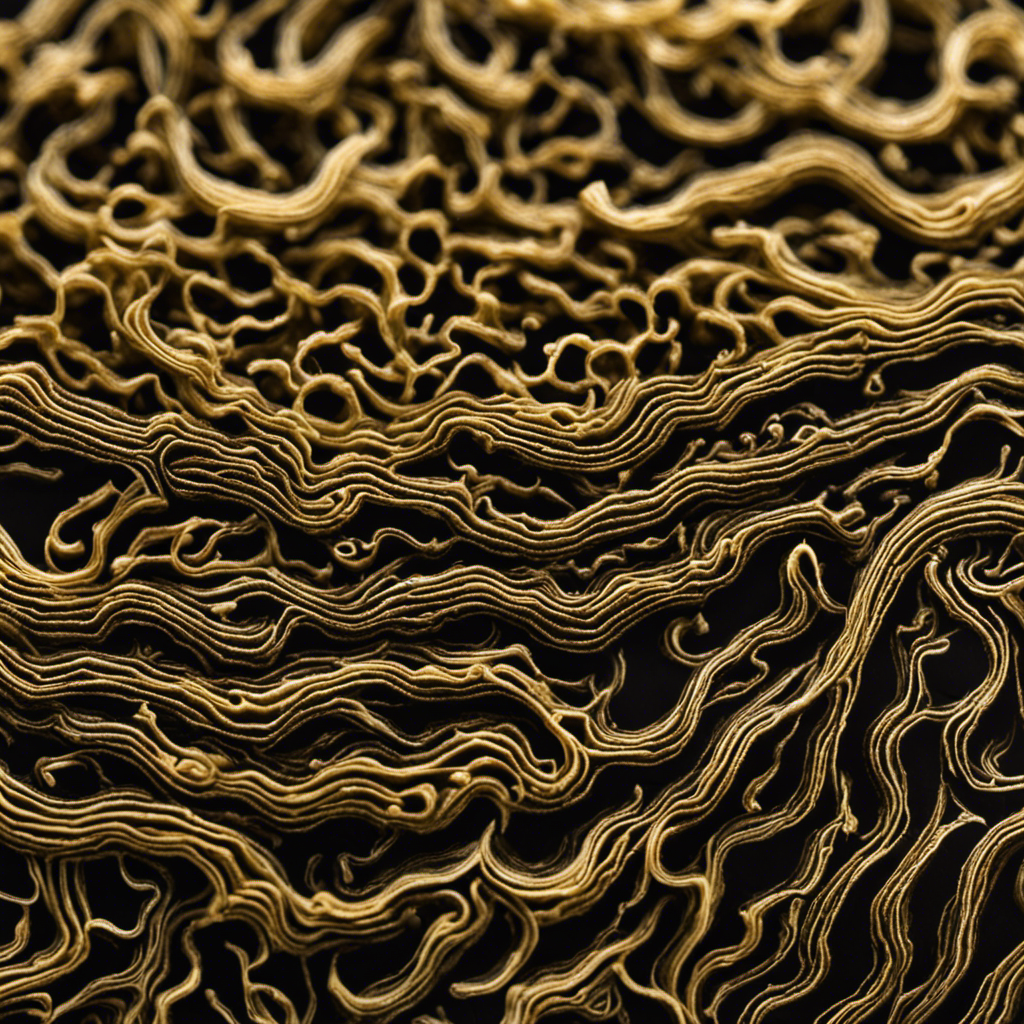 An image capturing the intricate details of a microscope examining pet hair embedded within the surface of the skin