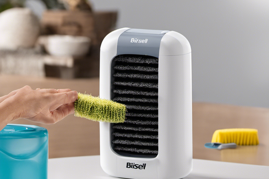 An image showcasing the step-by-step process of assembling a Bisell Pet Hair Eraser filter: capturing the removal of pet hair, cleaning and replacing the filter, ensuring a pristine and hair-free environment