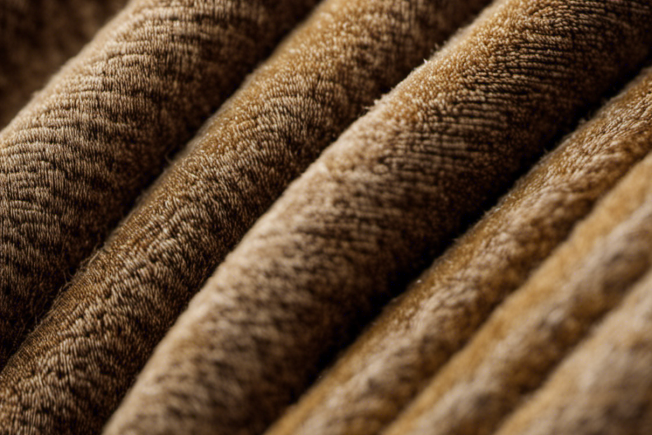 An image showcasing a close-up view of a chair's fabric, revealing deeply embedded pet hair