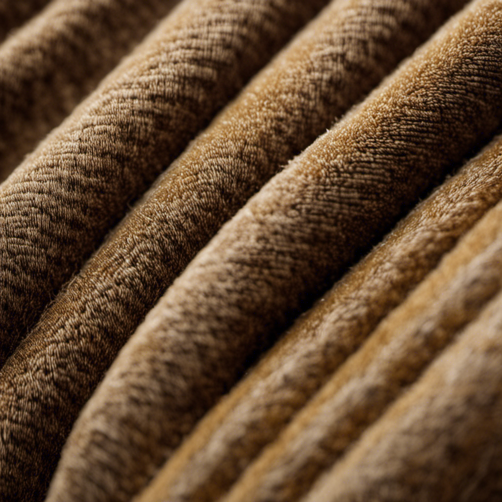An image showcasing a close-up view of a chair's fabric, revealing deeply embedded pet hair