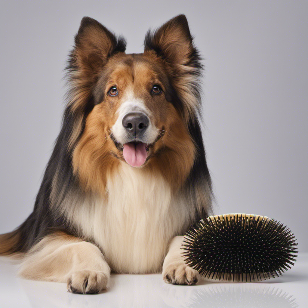 An image showcasing a clean and hair-free Pet-It Boar Bristle Brush