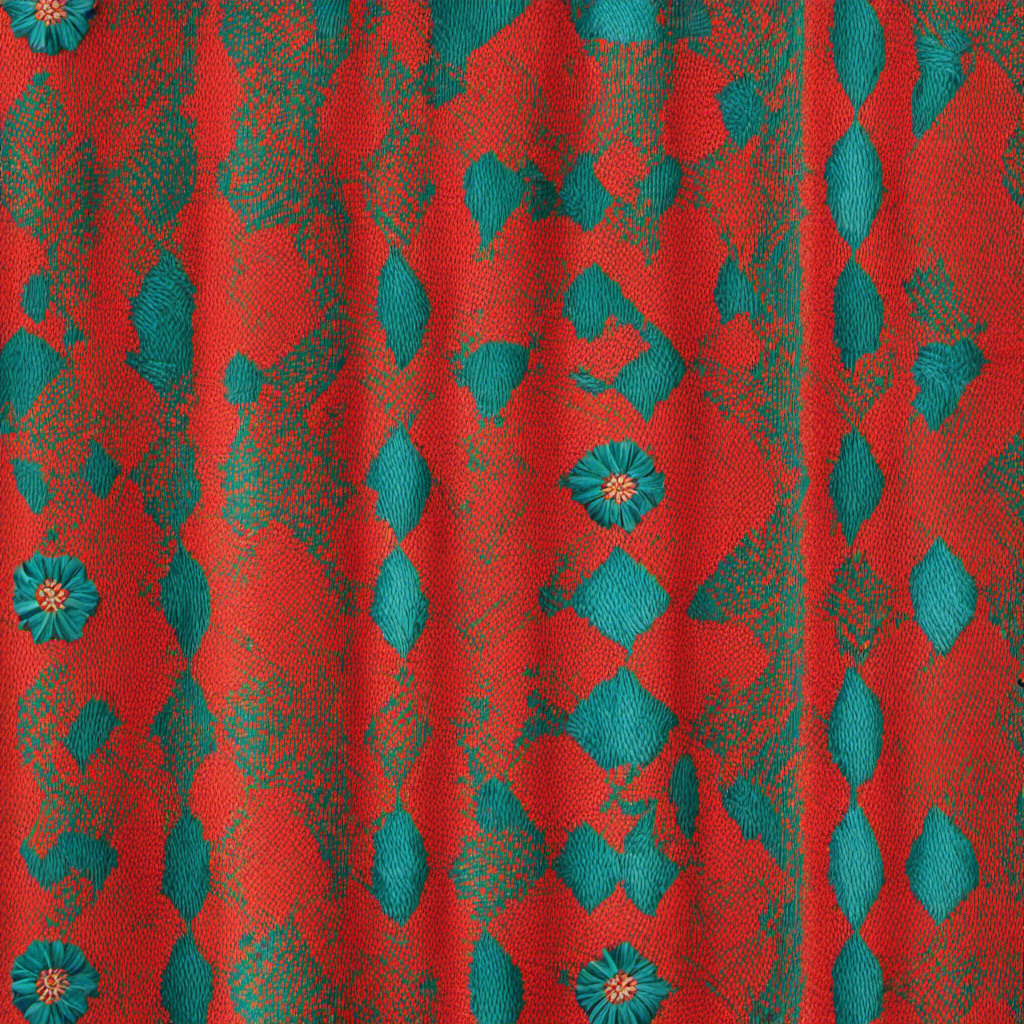 An image showcasing a close-up of a bedsheet with a vibrant pattern