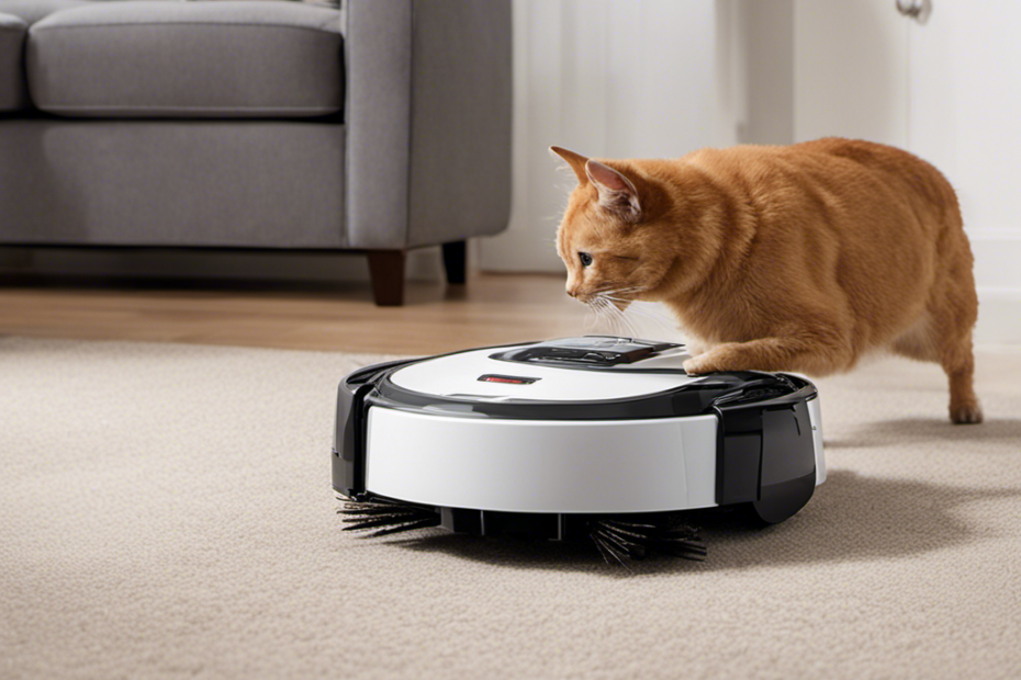 An image showcasing a step-by-step guide on removing the front wheel of Bobsweep Pet Hair