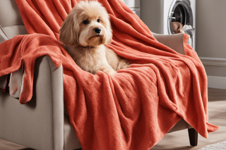 An image capturing the essence of pet hair removal from blankets