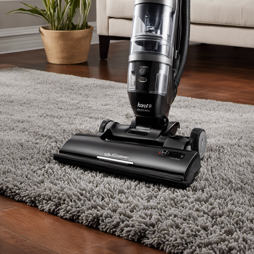 An image showcasing a gleaming, freshly vacuumed carpet, free of pet hair and odor