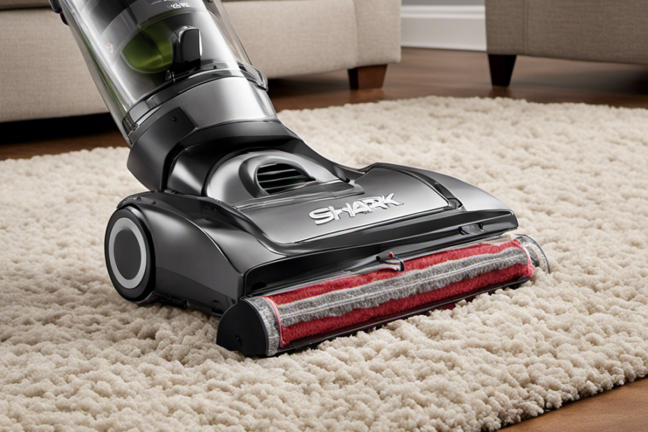 An image featuring the Shark Navigator Lift Away Professional vacuum cleaner with its innovative pet hair attachment tool
