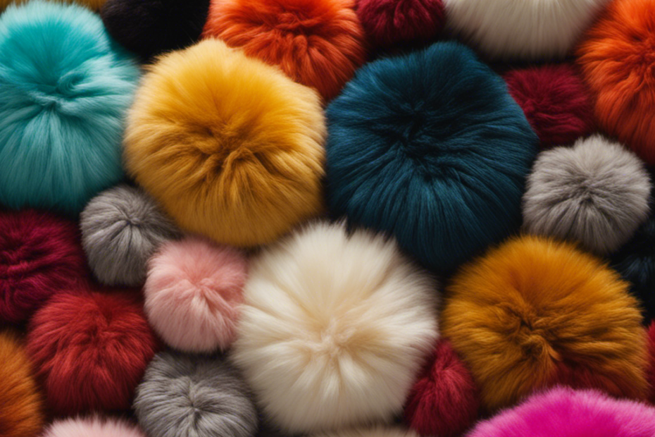 An image showcasing different fabrics adorned with colorful pet hair