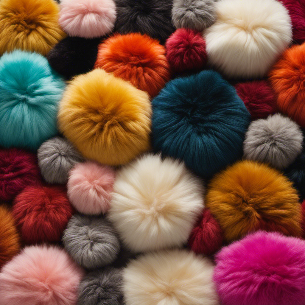 An image showcasing different fabrics adorned with colorful pet hair