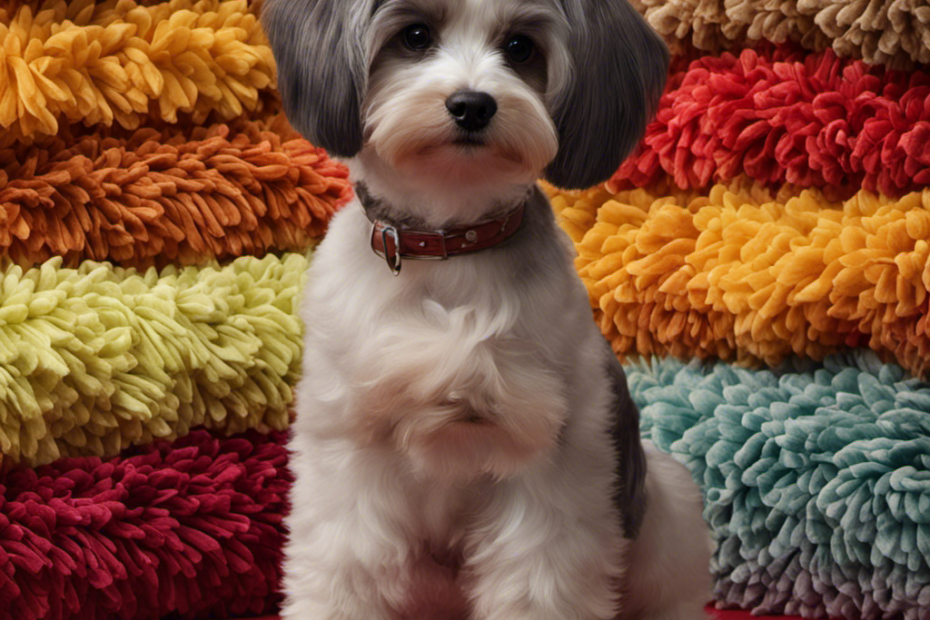 An image showcasing various fabrics in vibrant colors and textures, each meticulously tested to repel pet hair