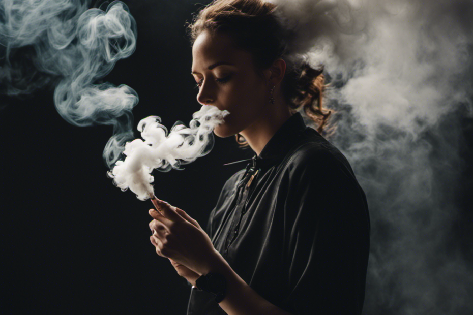 An image featuring a person holding a joint, surrounded by billowing smoke