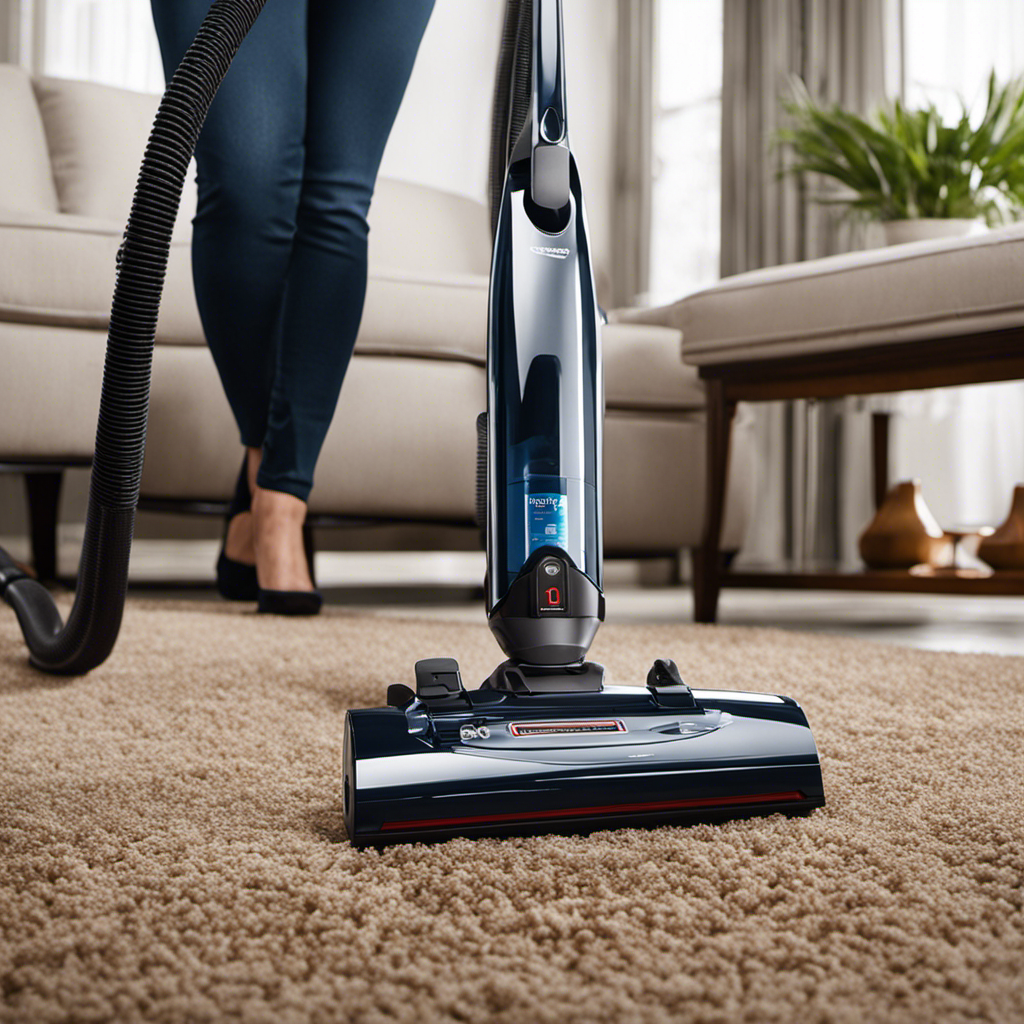 An image showcasing a powerful vacuum with specialized pet hair attachments