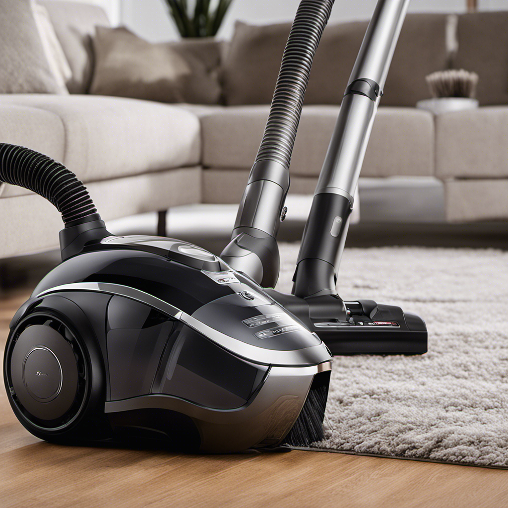 An image of a sleek, modern vacuum specifically designed for pet hair removal