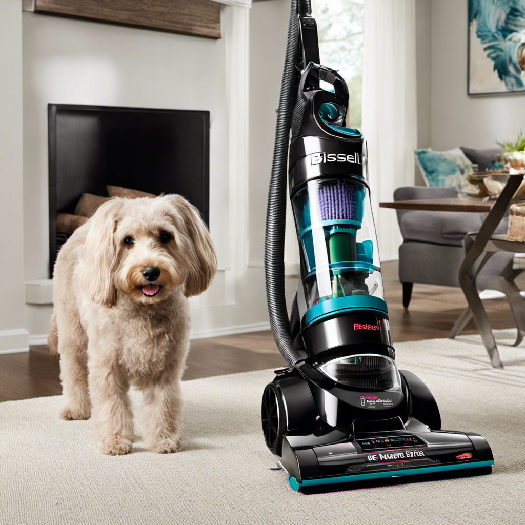 An image showcasing a Bissell Rewind Vacuum specifically designed for pet hair
