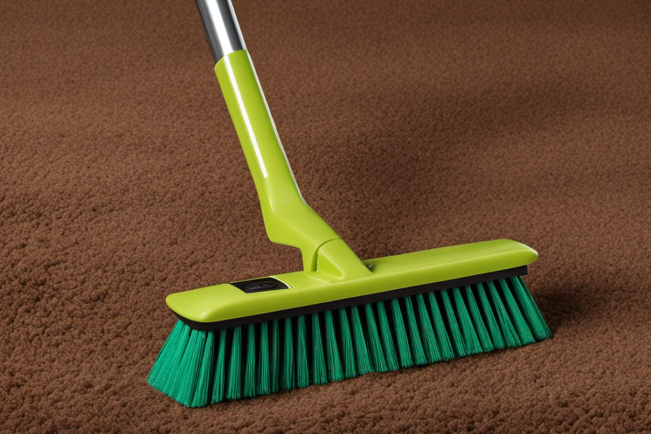 An image showcasing a broom with long, sturdy bristles, specifically designed to trap and lift pet hair