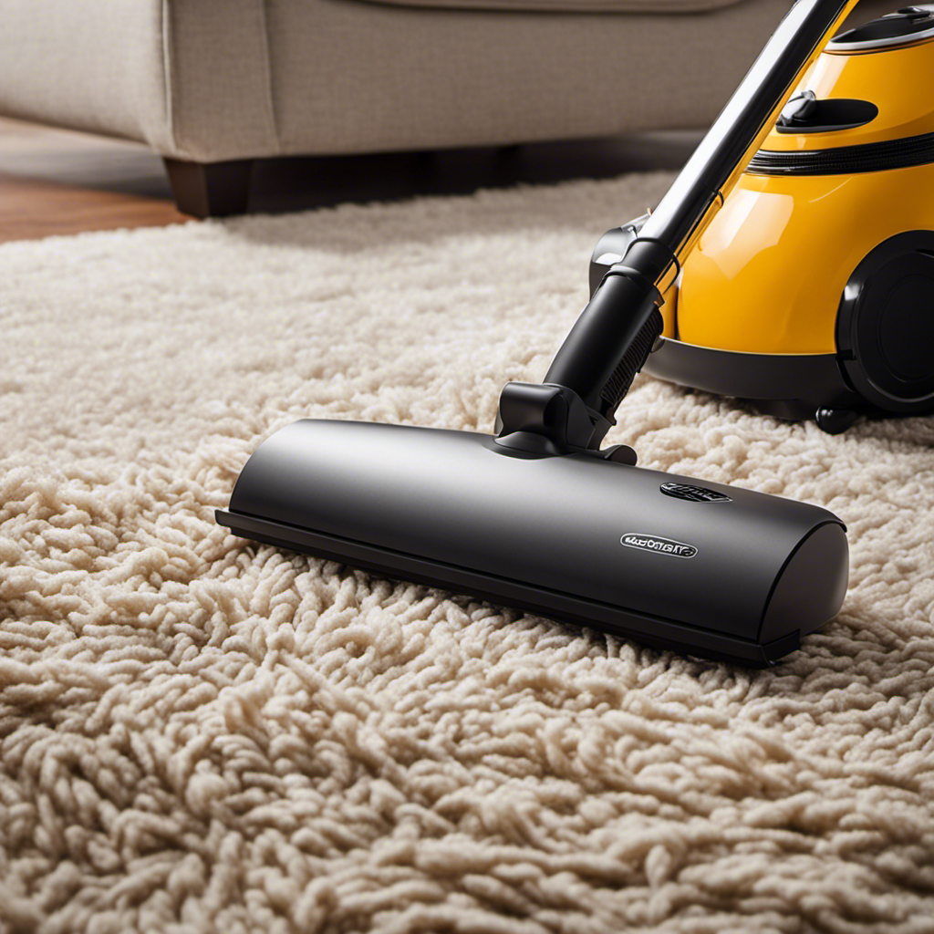 An image showcasing a pet-friendly home with a budget-friendly vacuum cleaner as the centerpiece