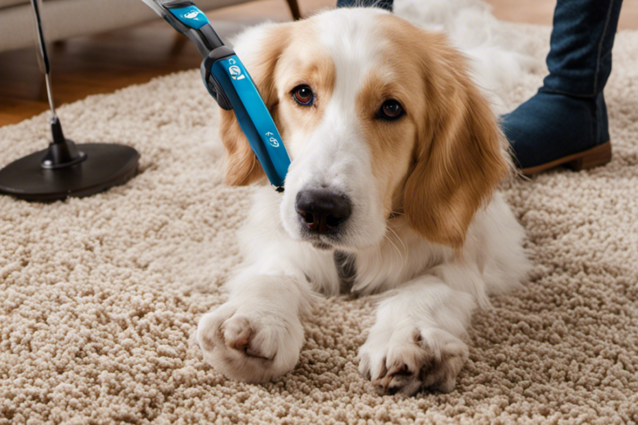 An image showcasing a variety of pet hair lifters in action, capturing their effectiveness on different surfaces