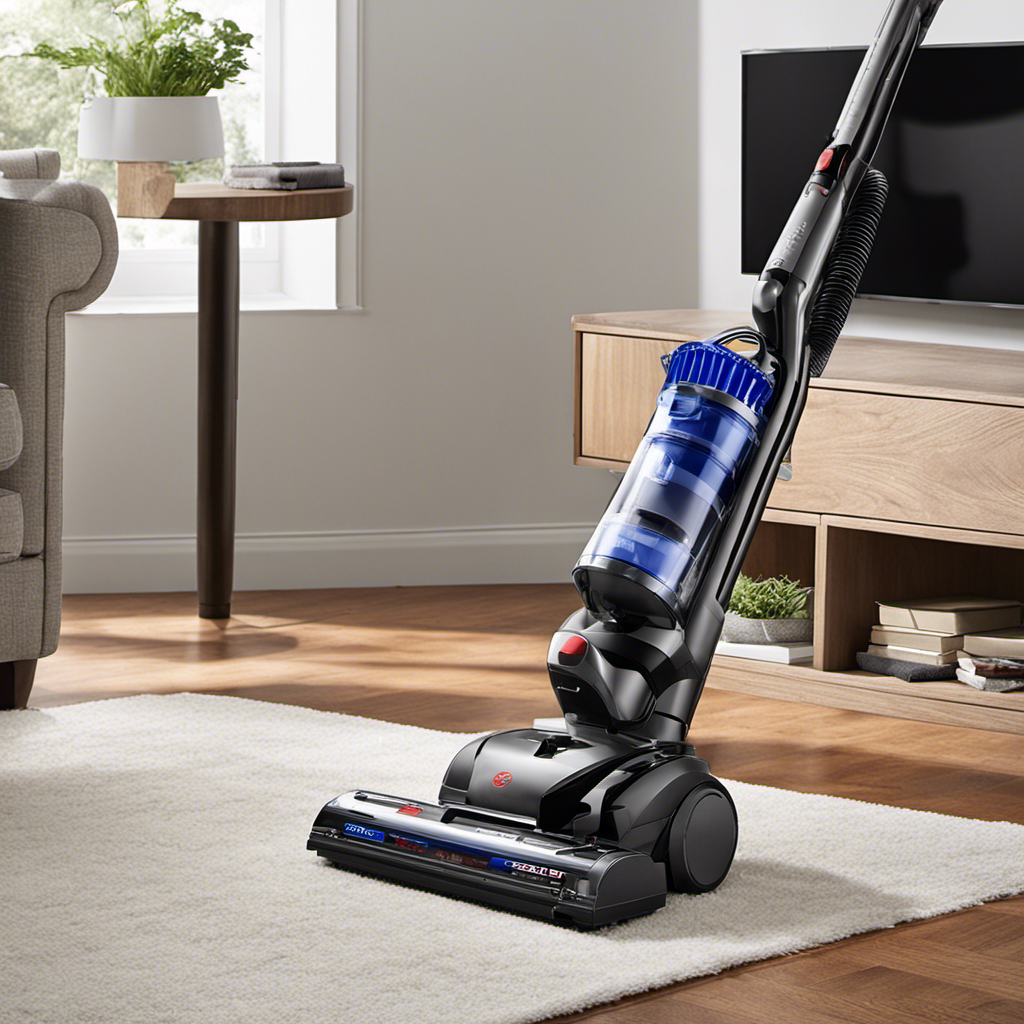 An image featuring a powerful vacuum cleaner with multiple attachments, effortlessly sucking up an abundance of pet hair from carpets, furniture, and even hard-to-reach corners