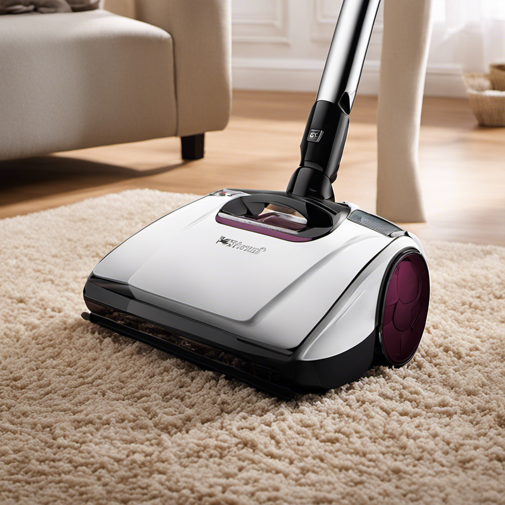 An image showcasing a powerful vacuum cleaner specifically designed for pet hair removal