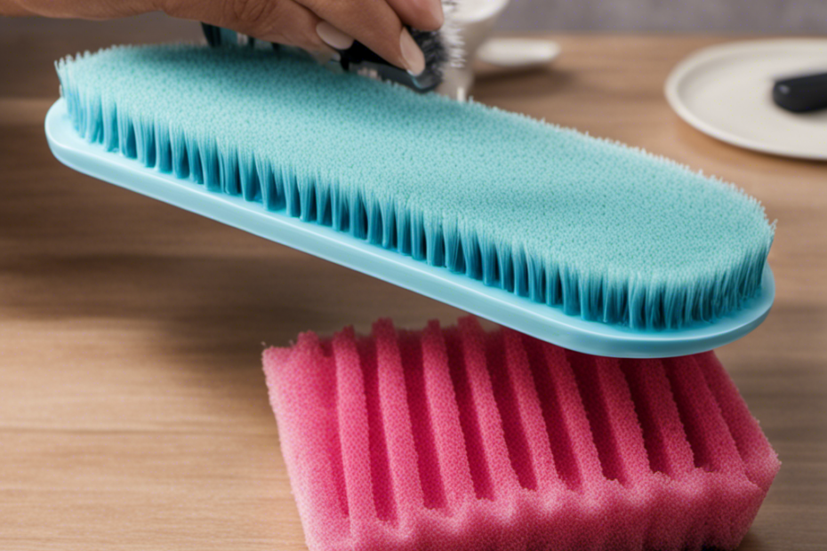 An image showcasing the intricate layers of the pet hair lifter sponge