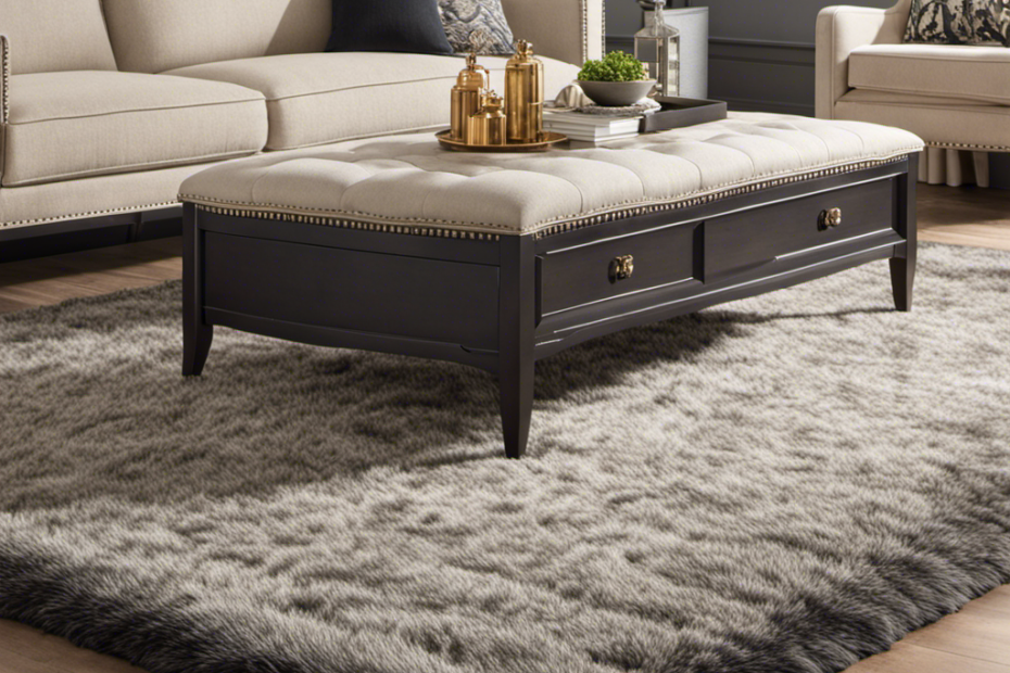 An image showcasing a luxurious, low-pile rug with a smooth, tightly woven surface and a stain-resistant finish
