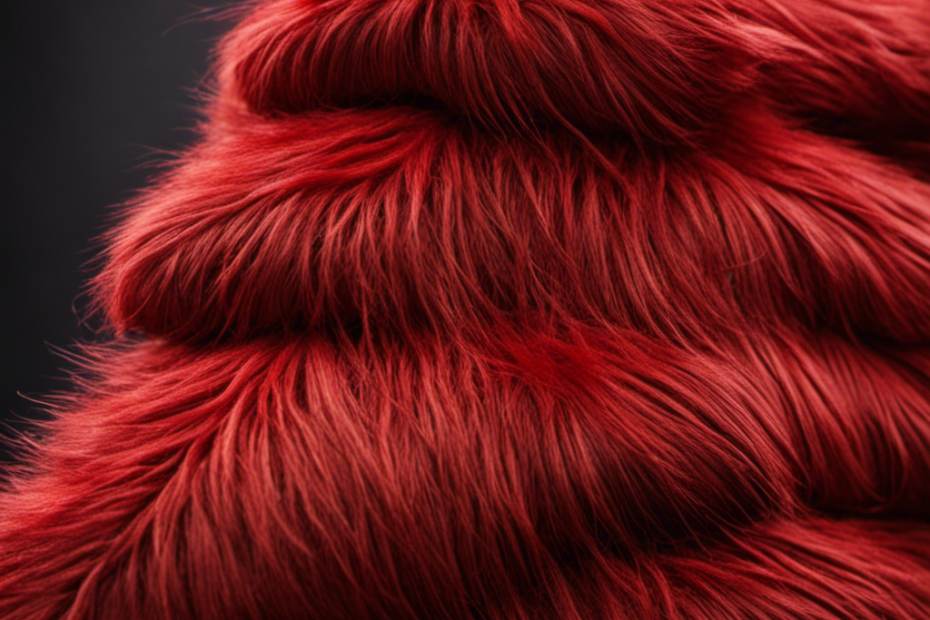 the essence of frustration: A close-up image of a forearm covered in red, inflamed bumps, contrasting against the backdrop of a furry pet, shedding its hair