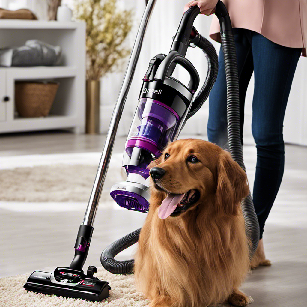 An image that showcases a variety of Bissell vacuum cleaners specifically designed for pet hair removal