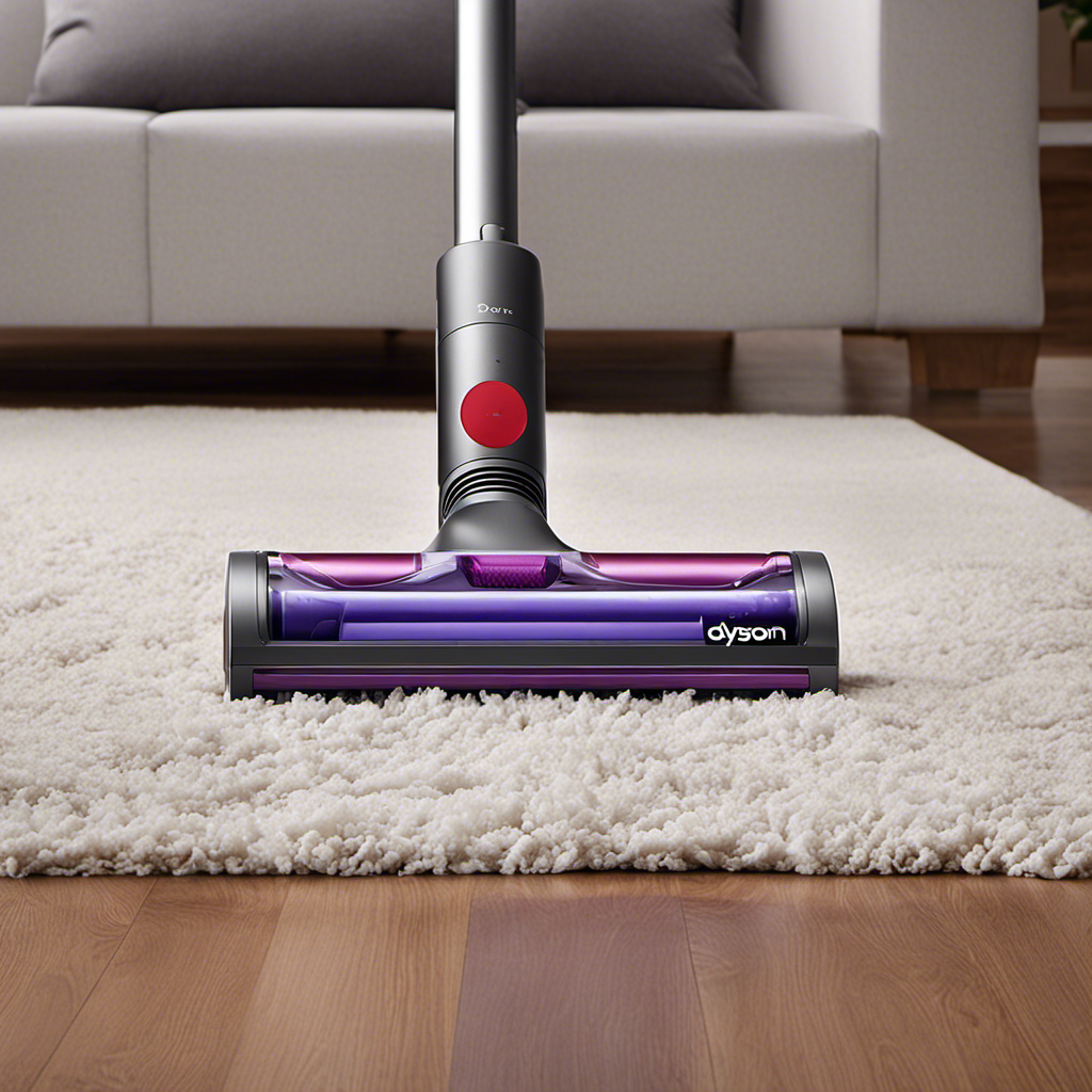 An image showcasing three Dyson stick vacuums side by side, each with a different color scheme