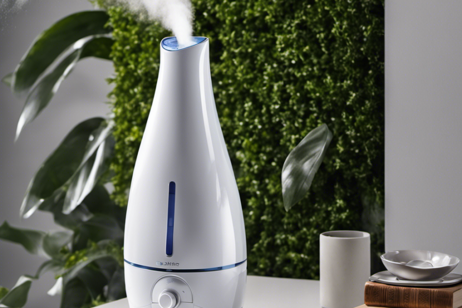 An image showcasing a side-by-side comparison of an ultrasonic mist humidifier and a de-hairer, both effectively eliminating dust and pet hair