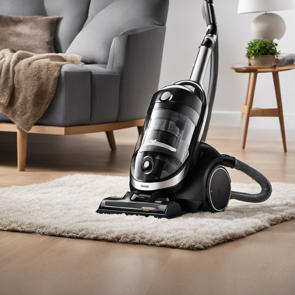An image of a bagless vacuum cleaner with its transparent dustbin filled to the brim with pet hair, while a bagged vacuum cleaner showcases a neatly sealed bag, emphasizing the contrasting effectiveness in capturing pet hair