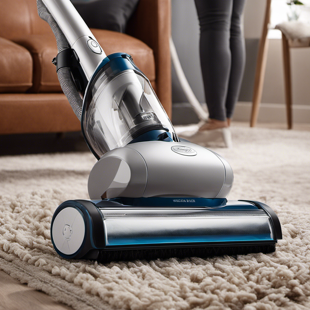 An image showcasing a vacuum cleaner specifically designed for pet hair removal