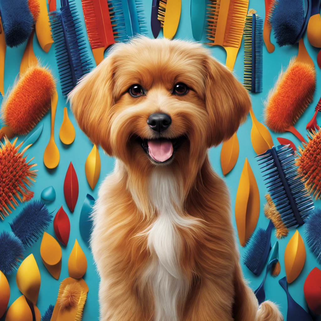 An image that vividly captures a close-up view of a dog's pet-select hair brush, showcasing its intriguing feature: razor-sharp teeth resembling a serrated saw blade on the back