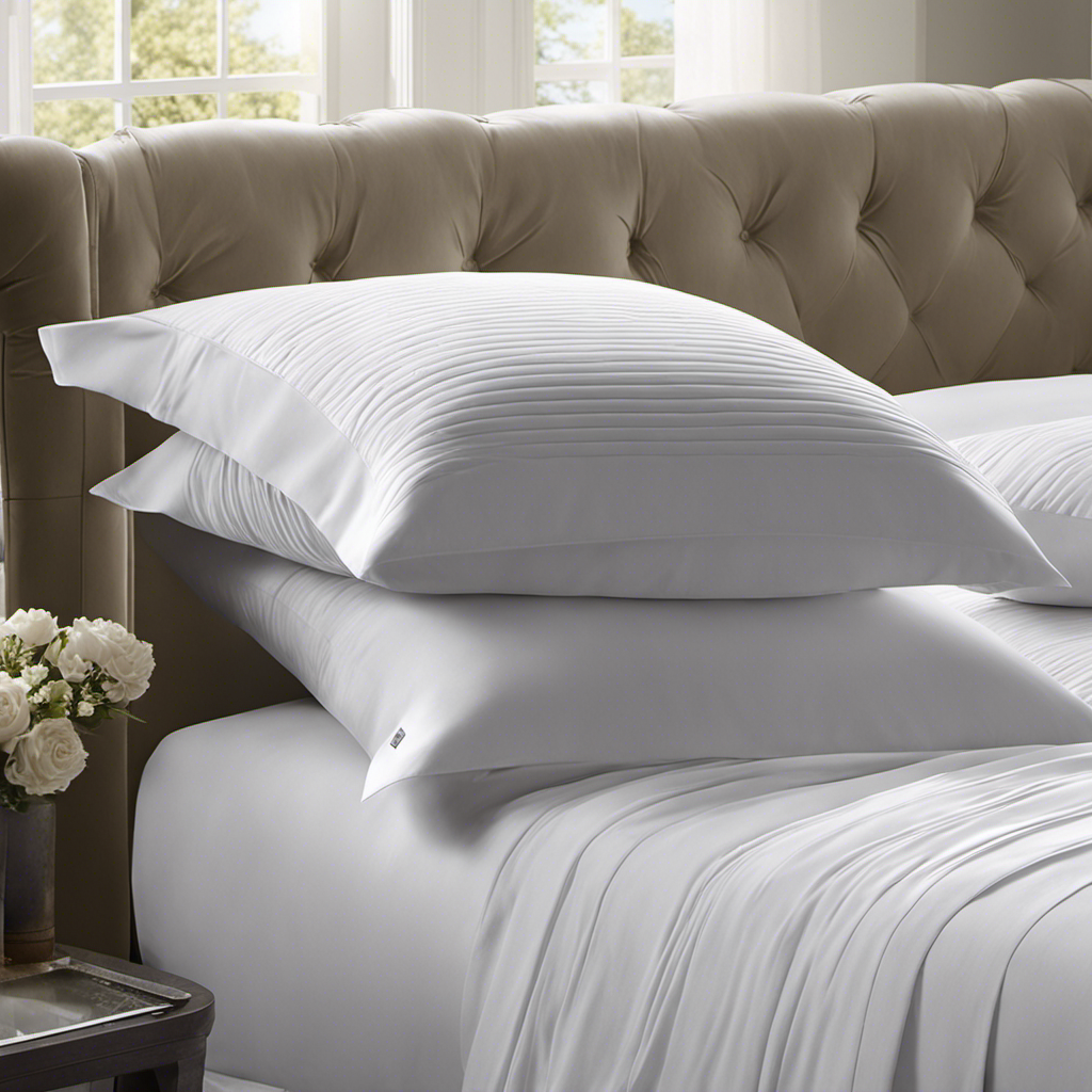 An image featuring a close-up of freshly laundered sheets, impeccably clean and hair-free